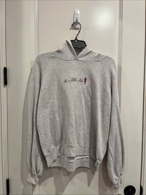 Light Gray PST Hoodie With "I'm a little chili" Text